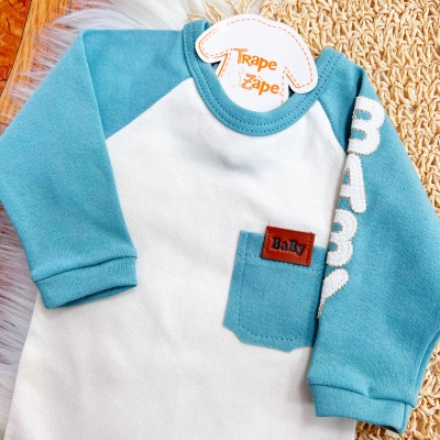 CONJ. DE MALHA 3 PEÇAS - Baby Raposinhas - Verde Menta